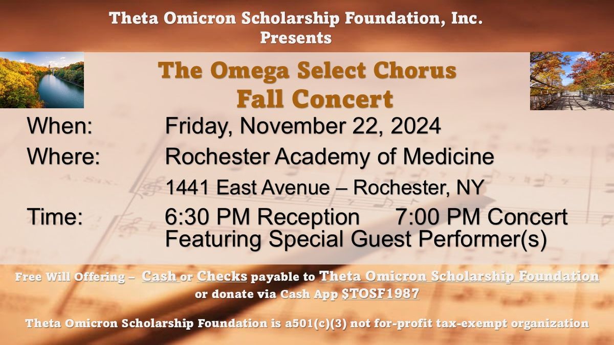 Omega Select Chorus Fall Concert