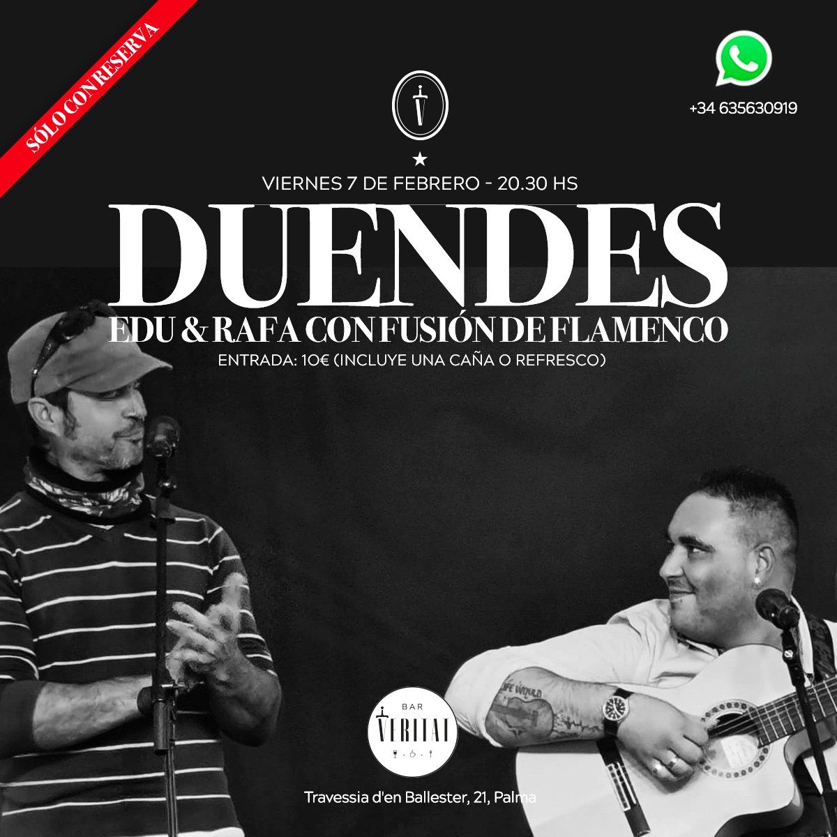 \ud83c\udfb8 Flamenco Fusi\u00f3n con Duendes en Bar Veritat \ud83d\udc83\ud83c\udffc