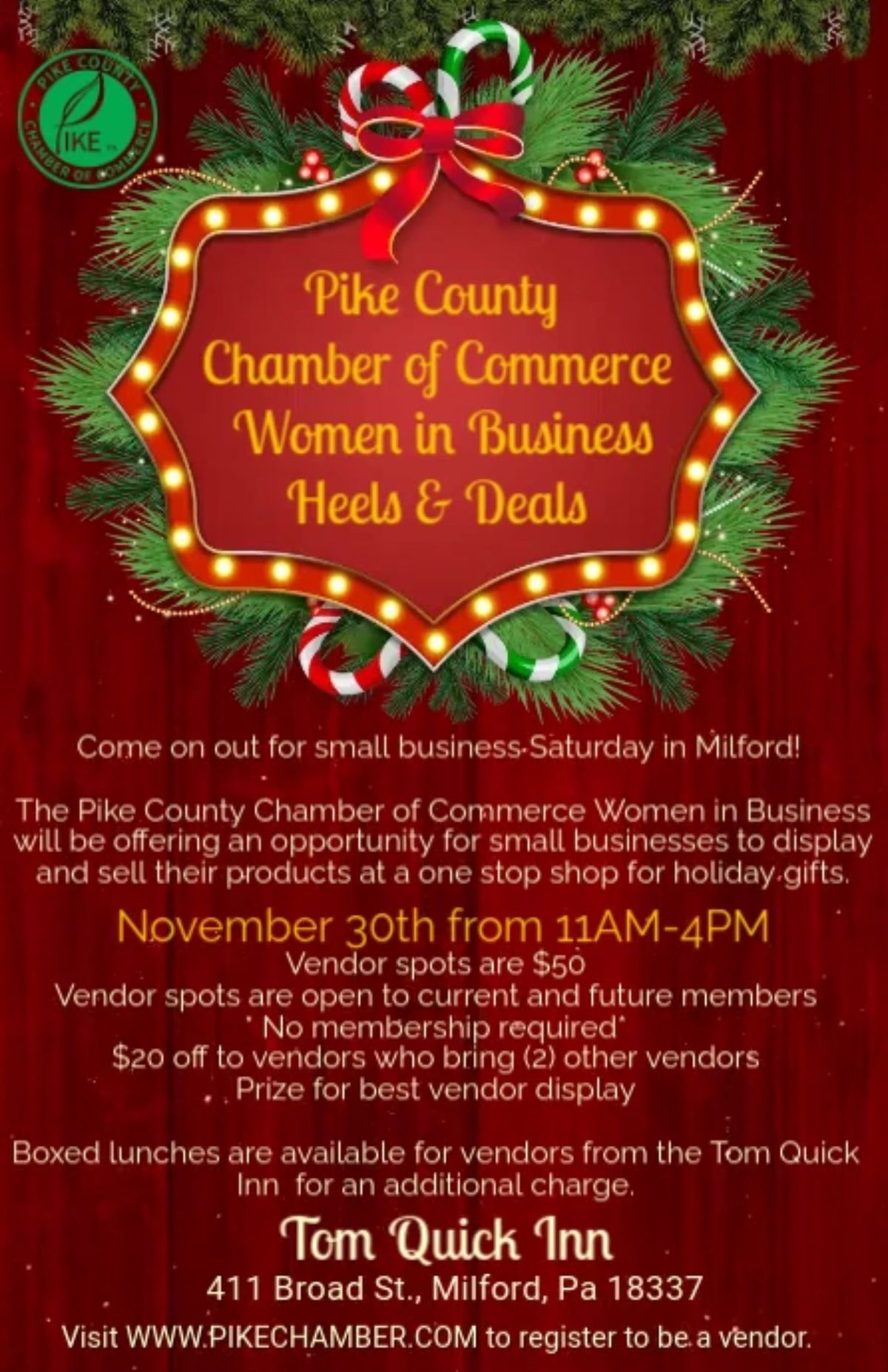 Pike County Chamber of Commerce Women in Business Heels & Deals Artisan Market