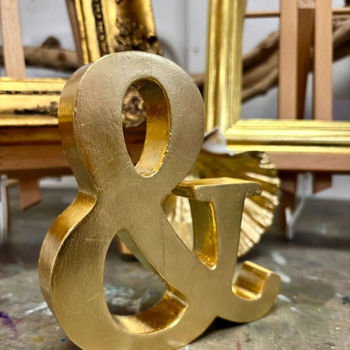 Gold Gilded Initials Workshop with Amelia