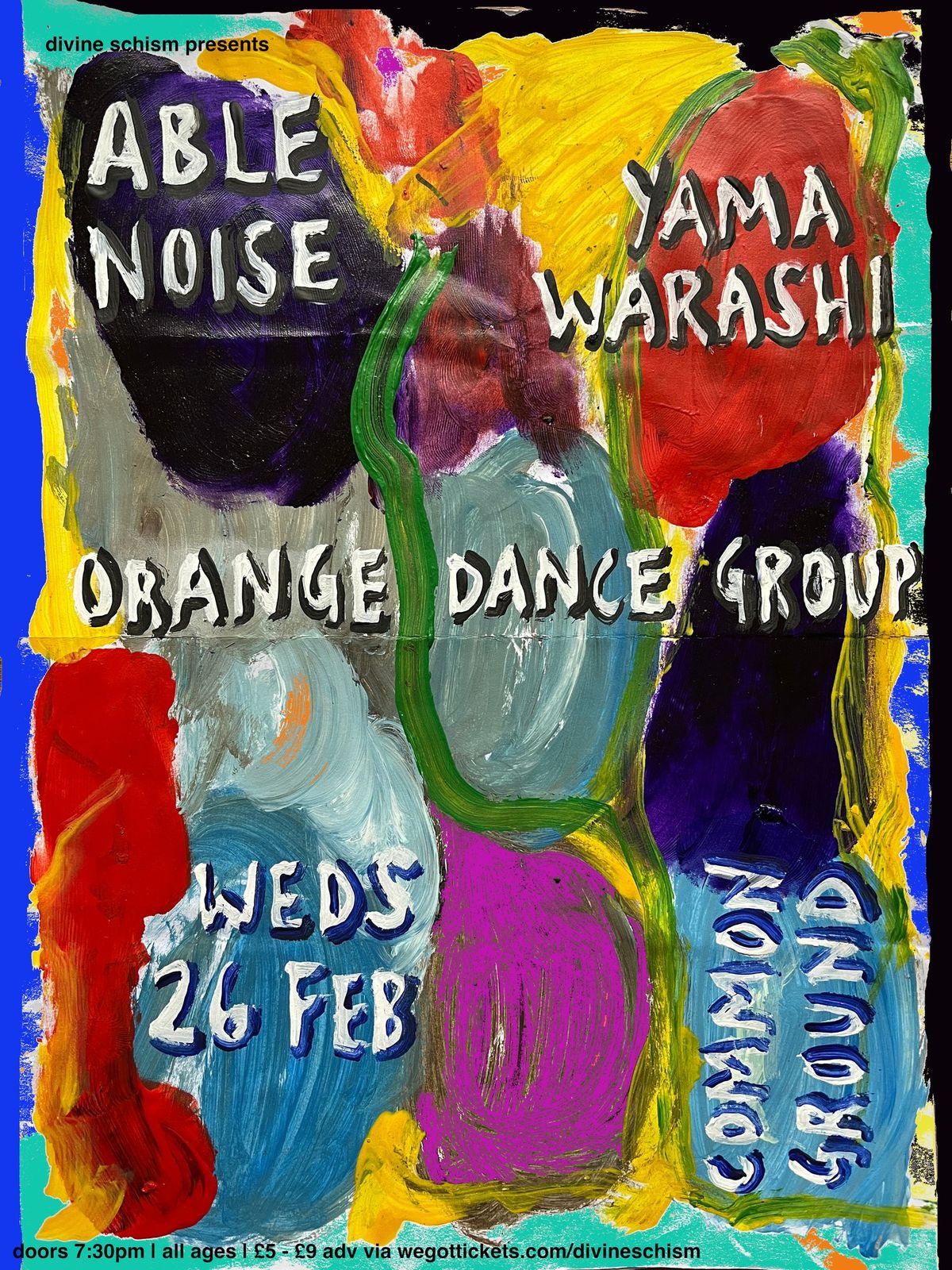 Divine Schism: Able Noise + Yama Warashi + Orange Dance Group