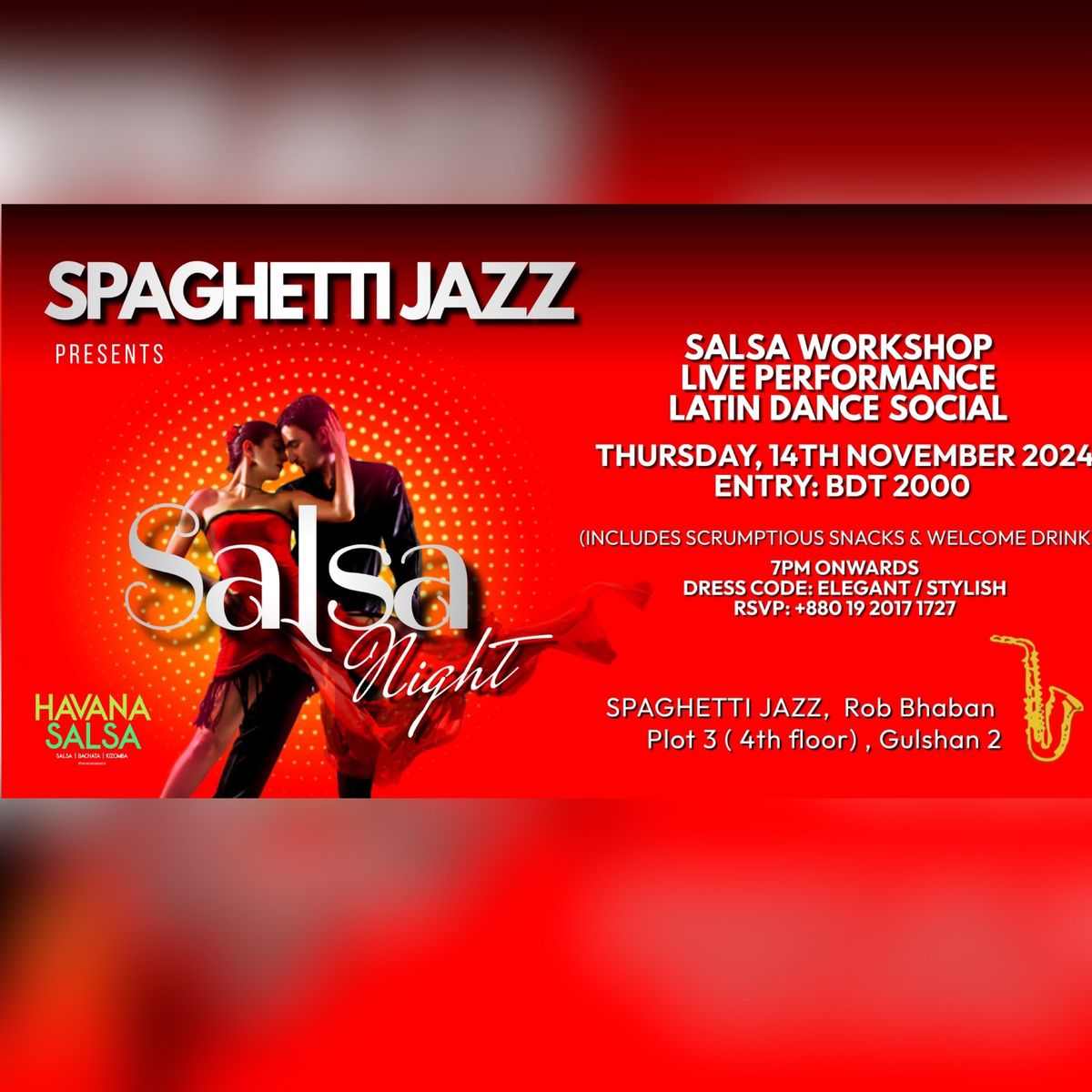 Sensational Salsa \ud83d\udc83 @ Spaghetti Jazz 