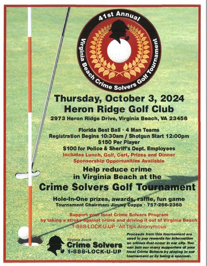 41st Annual Virginia Beach Crime Solvers Golf Tournament