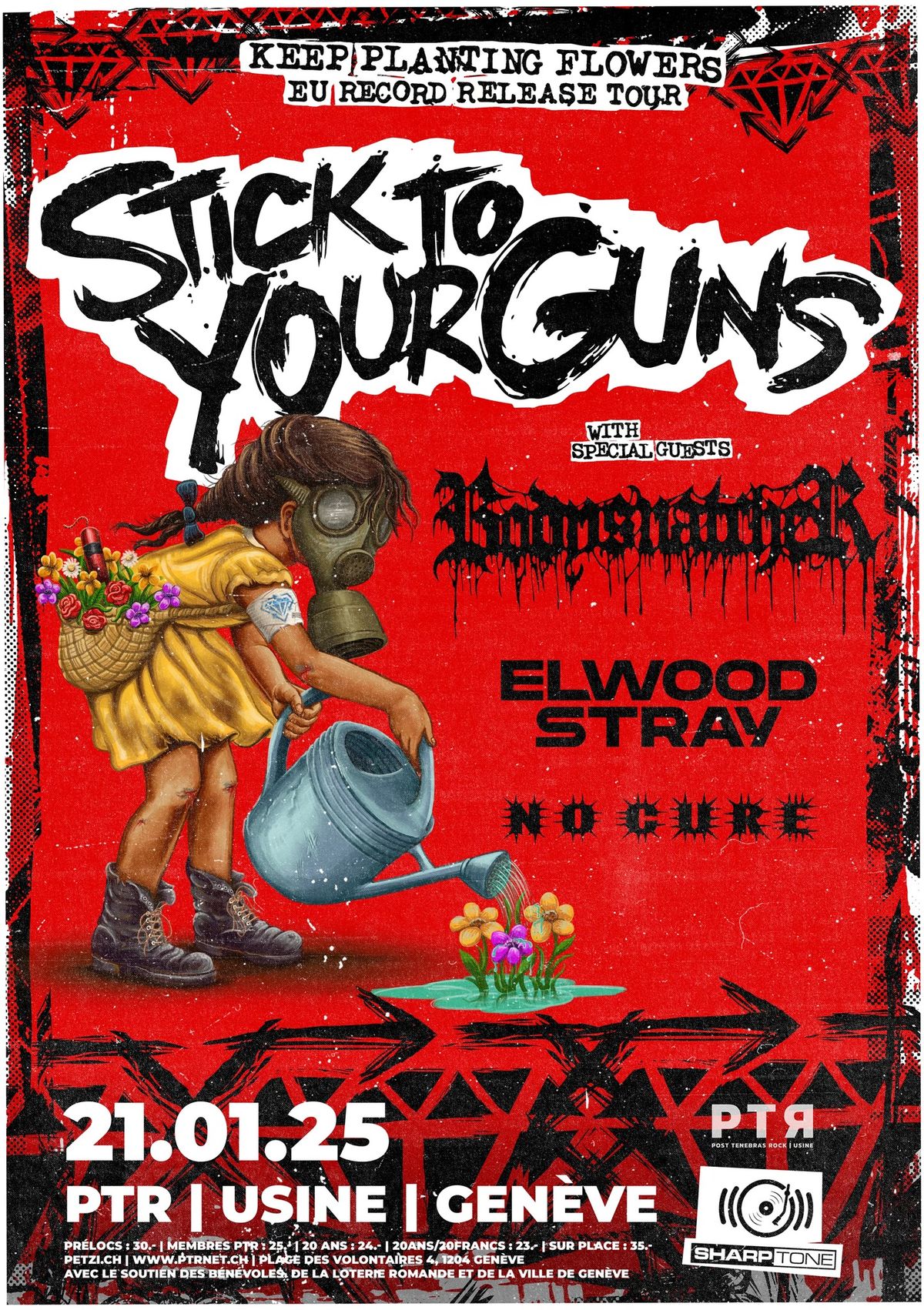 STICK TO YOUR GUNS + BODYSNATCHER + ELWOOD STRAY + NO CURE | PTR L'Usine Gen\u00e8ve