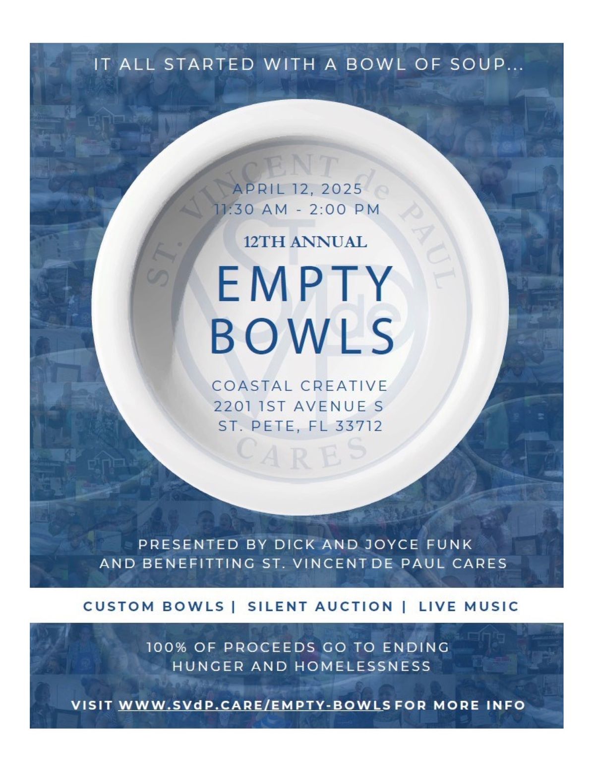 SVdP CARES Empty Bowls 2025: Presented by Dick and Joyce Funk