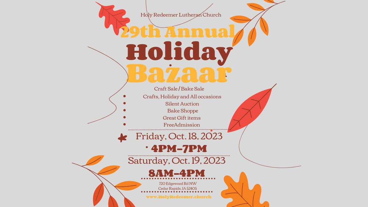 29th Annual Holiday Bazaar