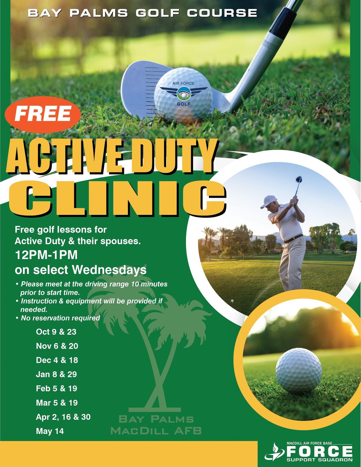 Free Active Duty Golf Clinic on MacDill AFB