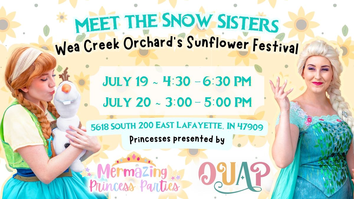 Meet the Snow Sisters at Wea Creek Orchard's Sunflower Festival! (2024) - MPP