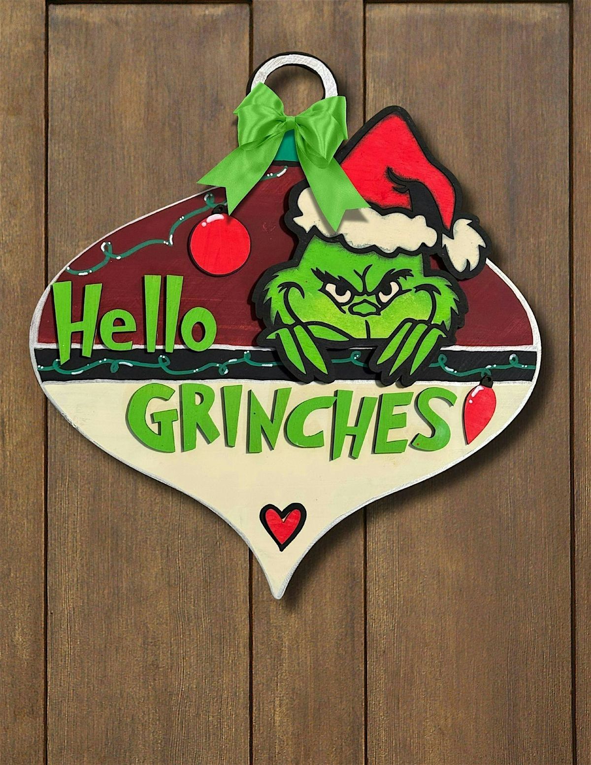 Grinch Wood sign paint event at Mad Pursuit Brewing