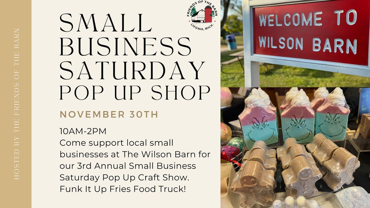 3rd Annual Small Business Saturday Pop Up Shop