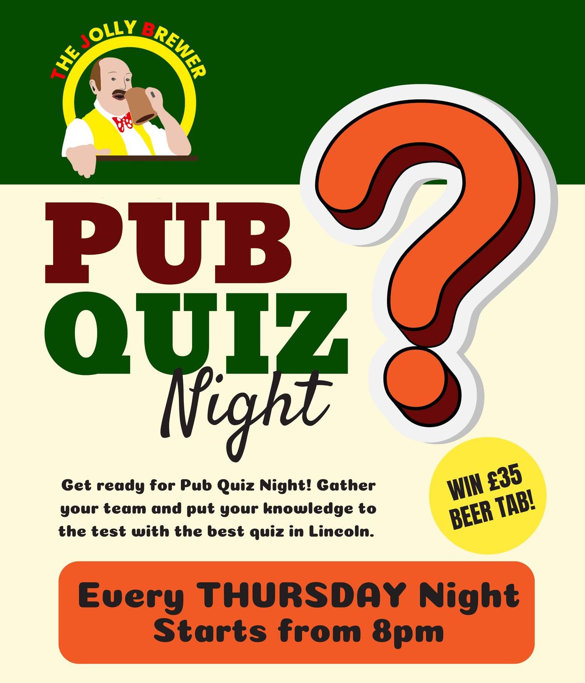 \ud83e\udde0\u270f\ufe0f PUB QUIZ NIGHT! Every Thursday Night