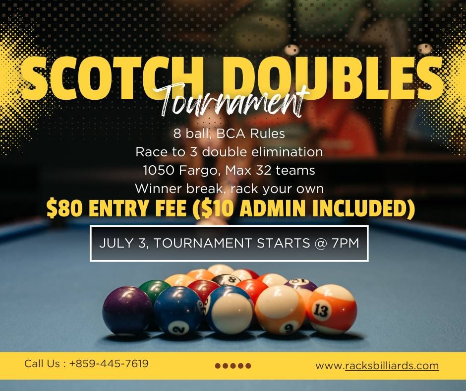 1050 and under 8 ball scotch doubles tournament