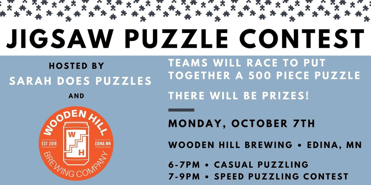 Team Jigsaw Puzzle Contest at Wooden Hill Brewing Company with Sarah Does Puzzles