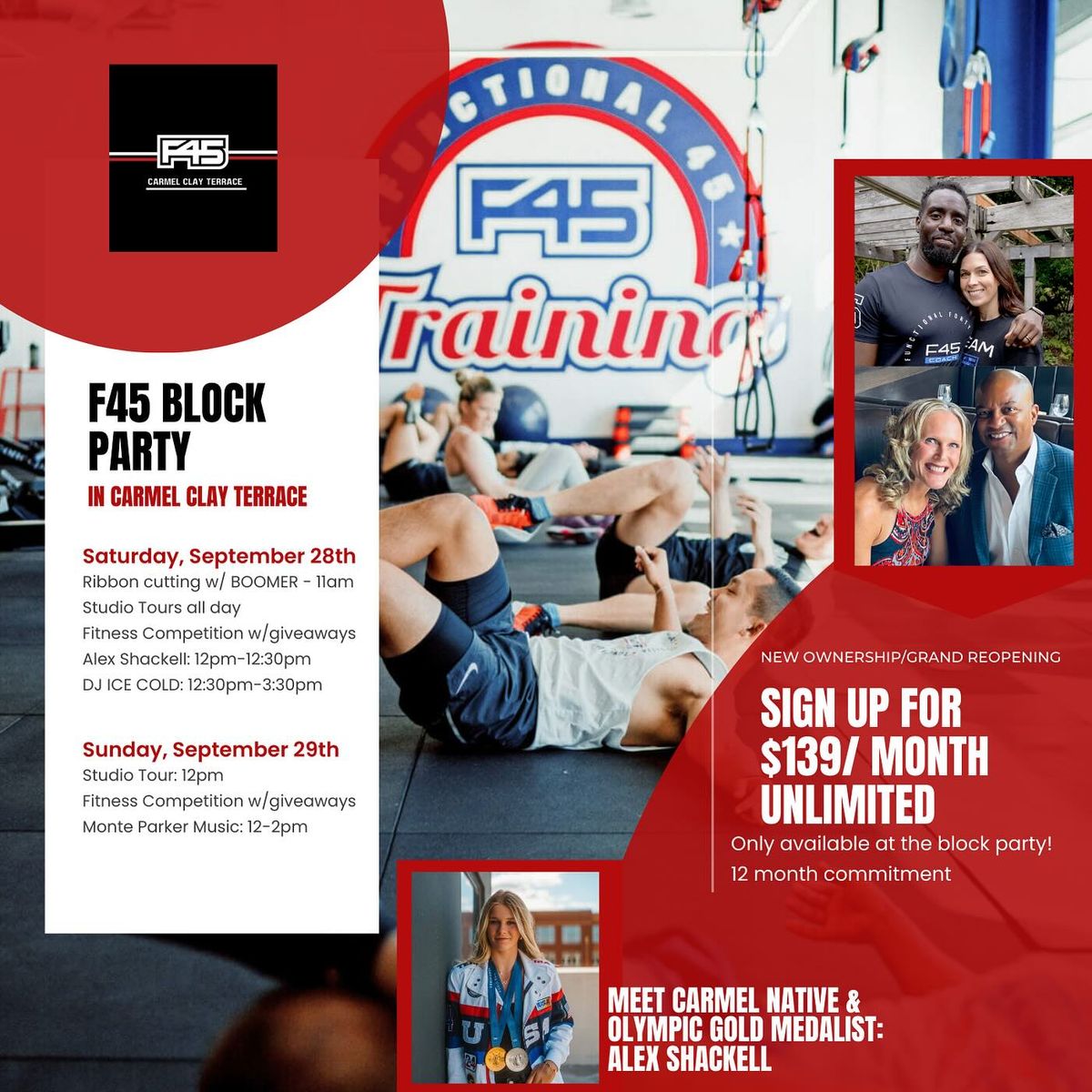 F45 Carmel Clay Terrace Block Party!!!