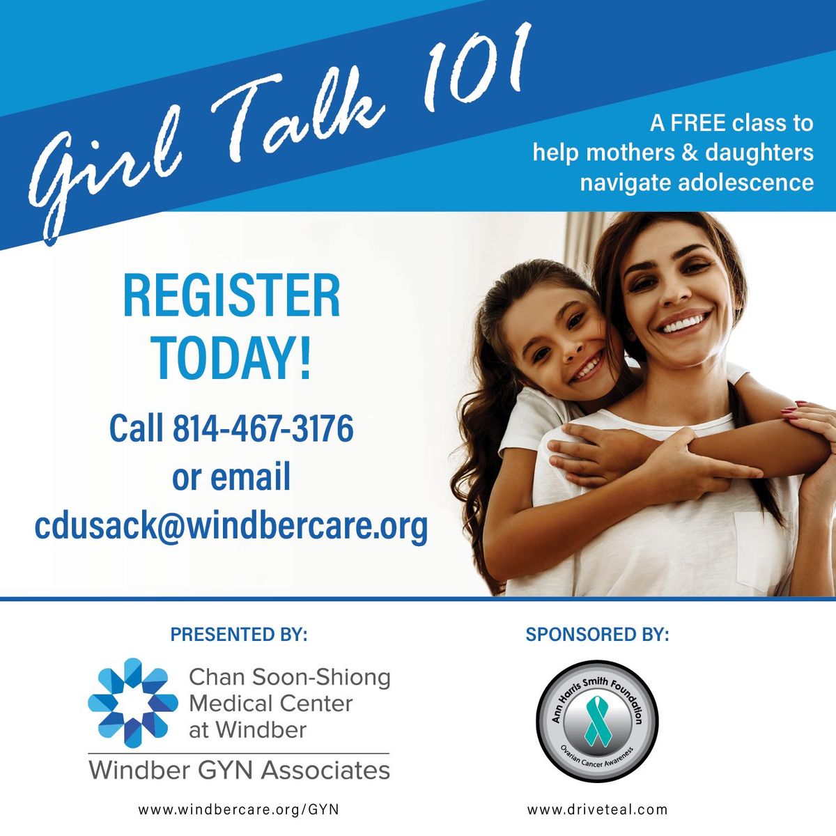 Girl Talk 101 - A FREE class to help mothers & daughters navigate adolescence