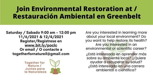Environmental Restoration at \/ Restauraci\u00f3n Ambiental en Greenbelt