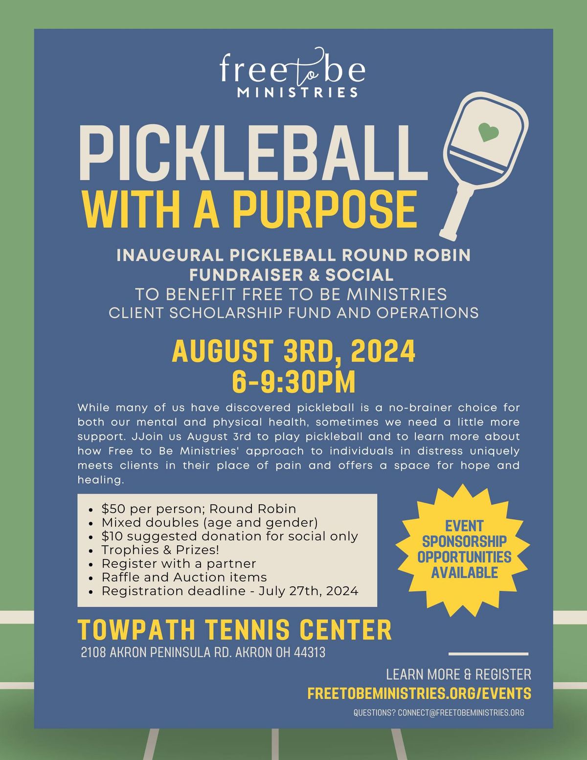 Pickle Ball with A Purpose