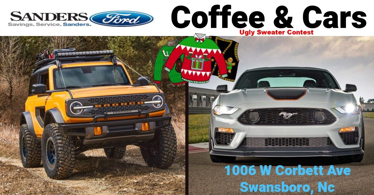 Coffee & Cars Sanders Ford Swansboro Ugly Sweater Contest