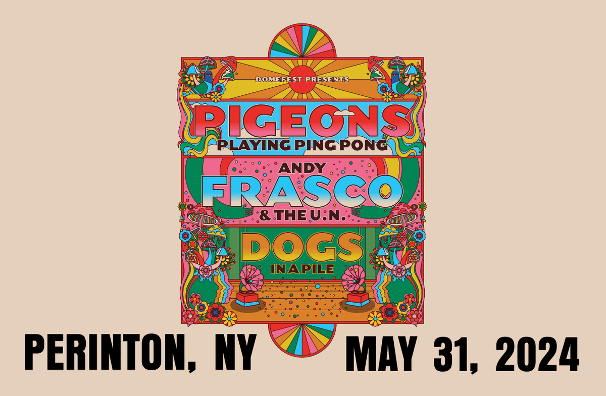 Pigeons Playing Ping Pong with Dogs in a Pile