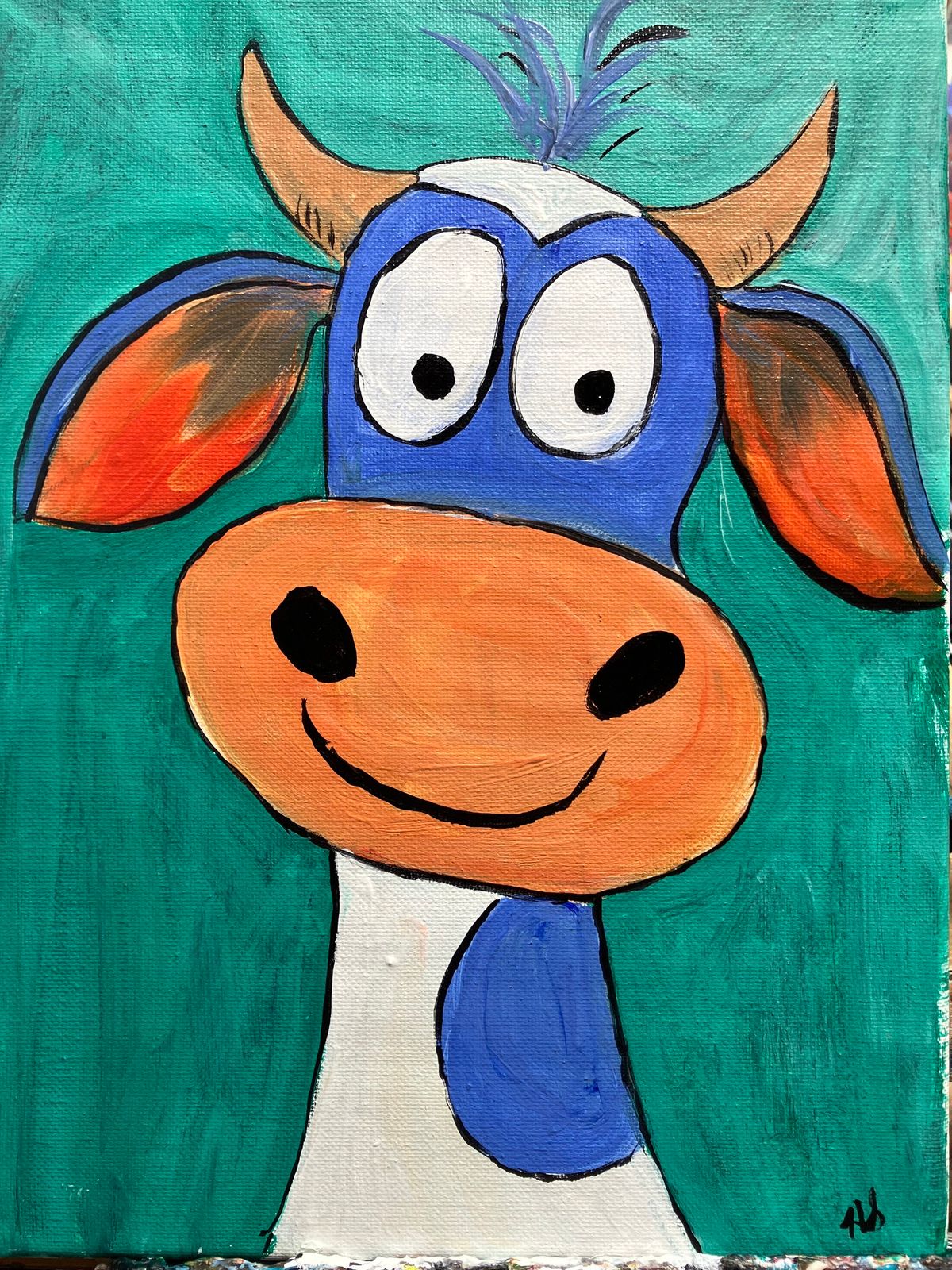 Kids and Canvas: Send in the Cow