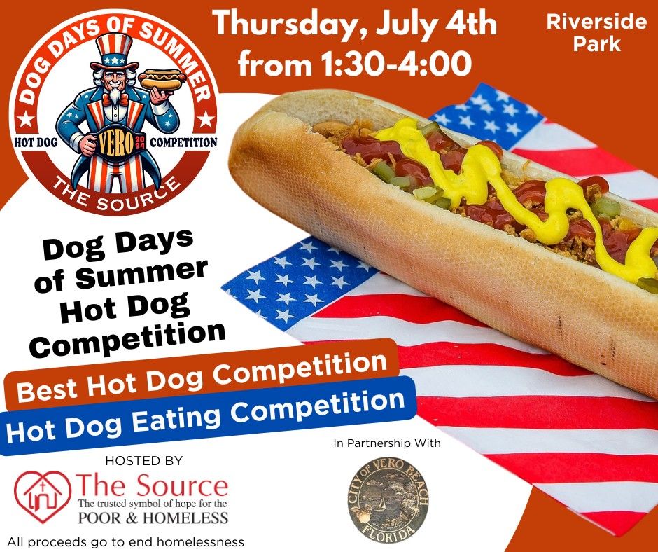 Dog Days of Summer 4th of July Hot Dog Eating Contest in Vero Beach, Florida!!
