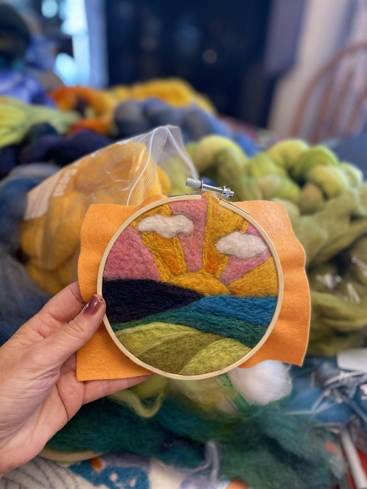 Paint with Wool - Needle Felted Landscape at the Tett