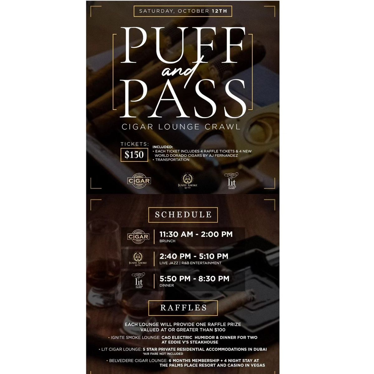 Puff & Pass Cigar Lounge Crawl 