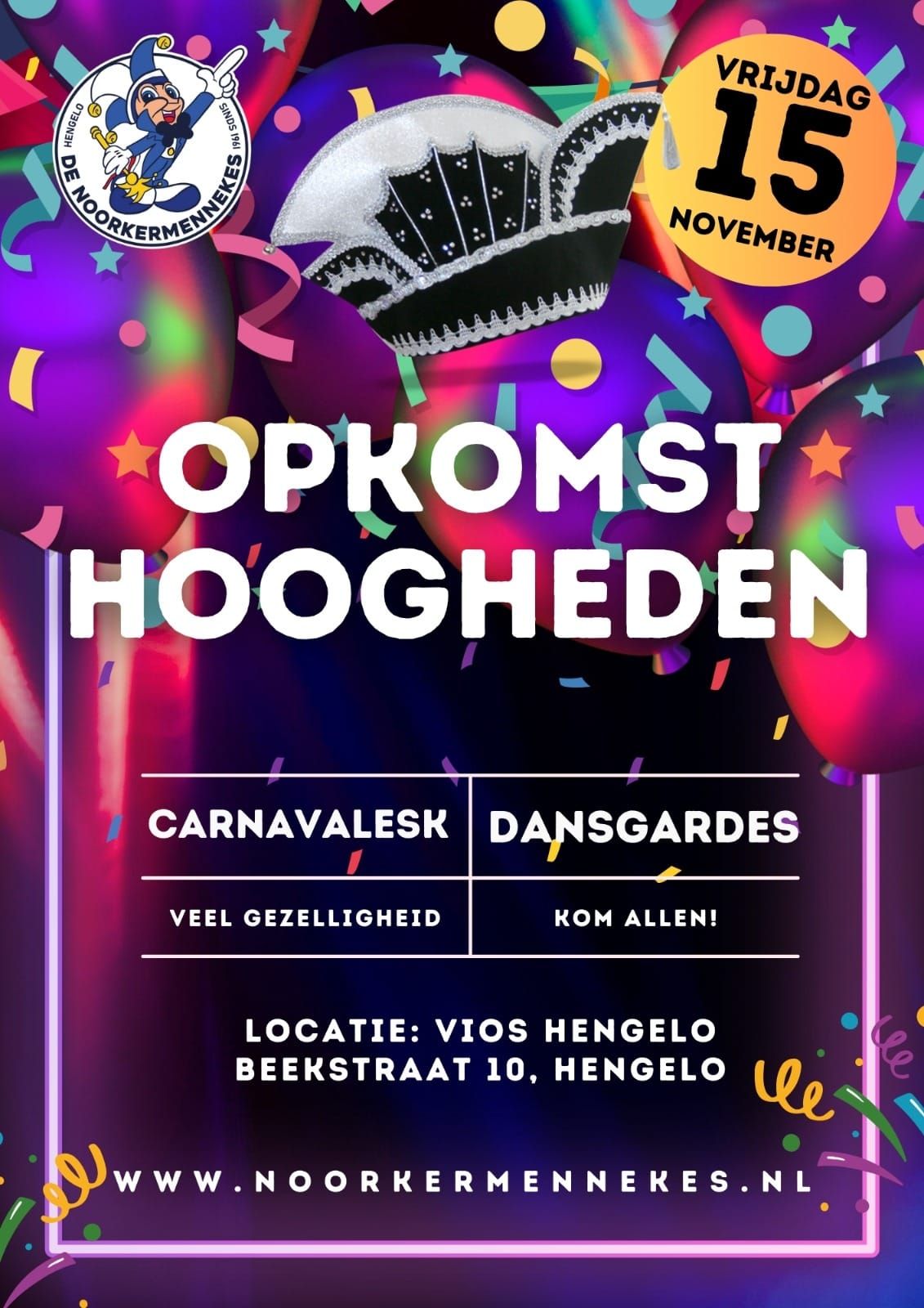 Opkomst Hoogheden de Noorkermennekes