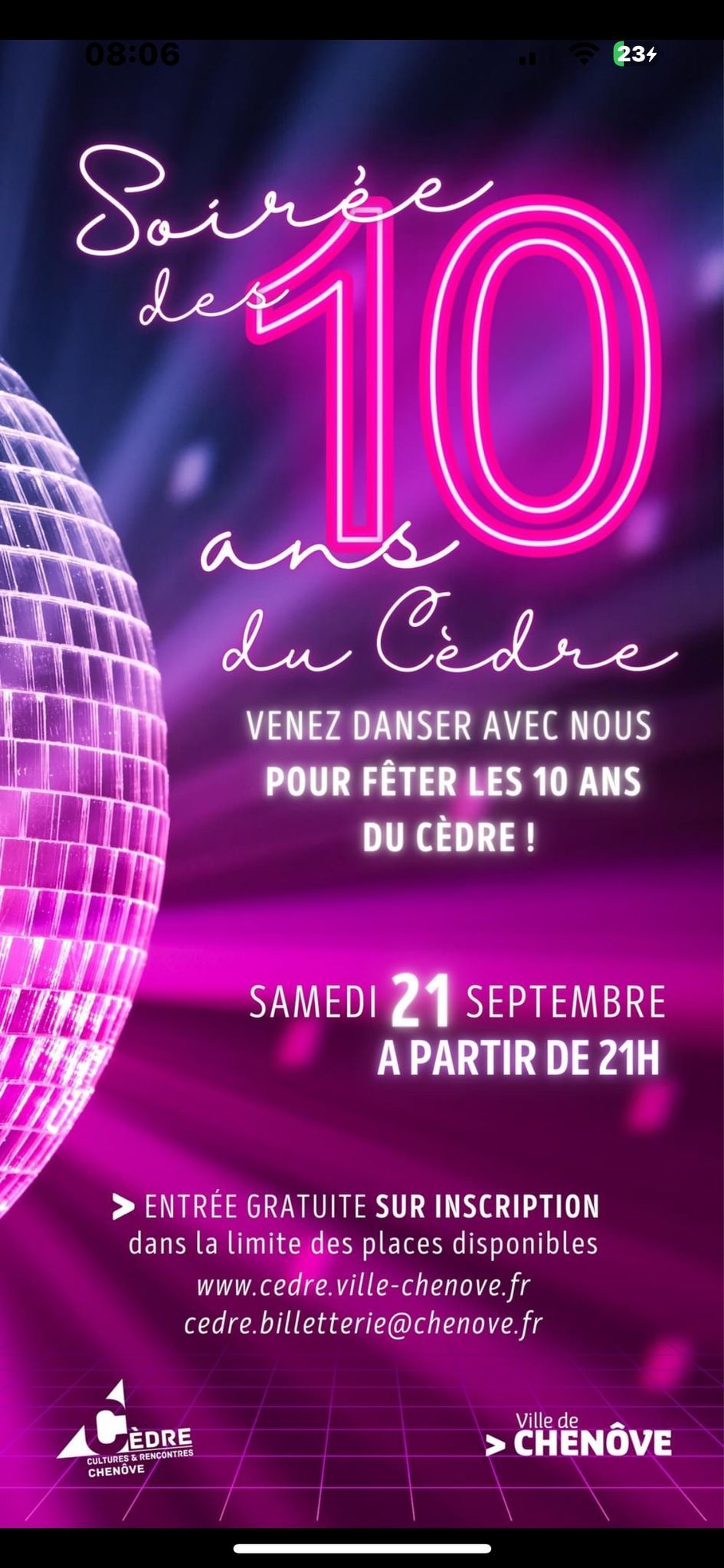 Les 10 ans du C\u00e8dre 