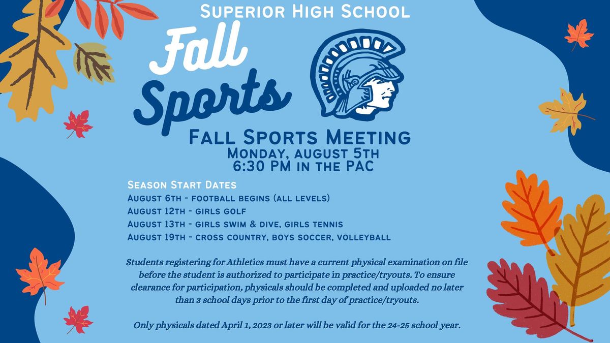 Mandatory Fall Sports Meeting