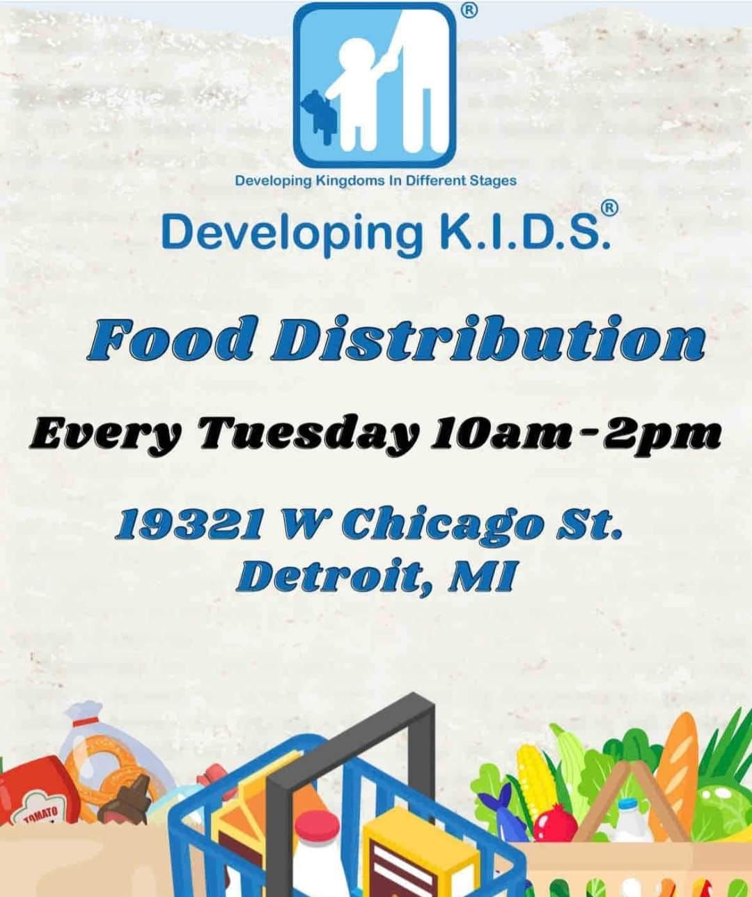 Detroit - FREE FOOD DISTRIBUTION at Developing K.I.D.S. (Kingdoms In Different Stages)