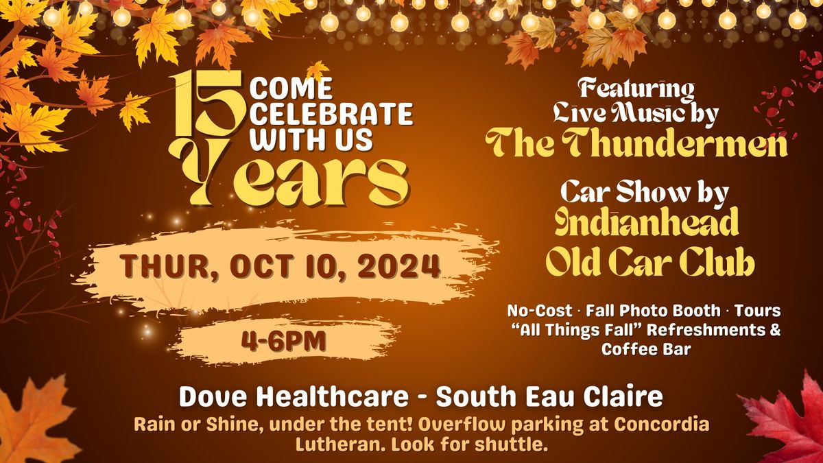 15 Year Celebration: Live Music by The Thundermen, Car Show & More