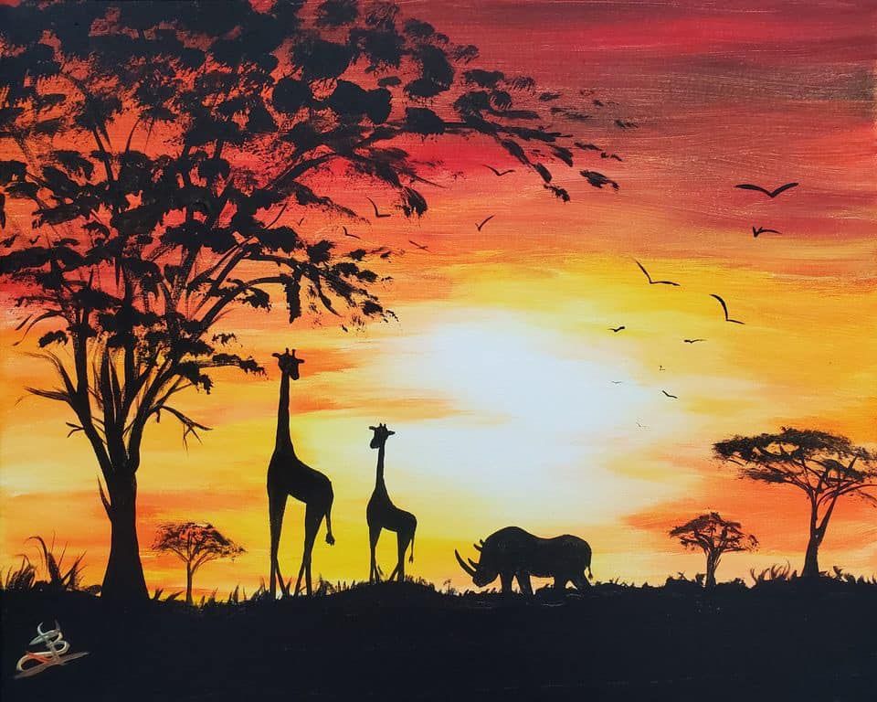 Safari Sunset Painting Class Fundraiser