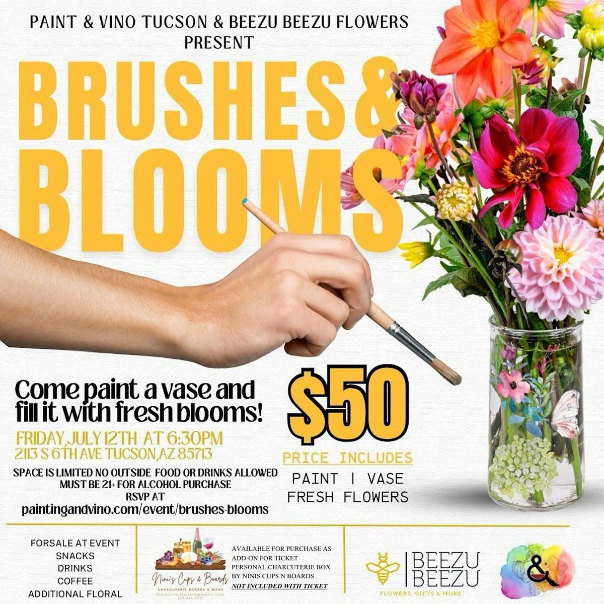Brushes and Blooms with Beezu Beezu Flowers