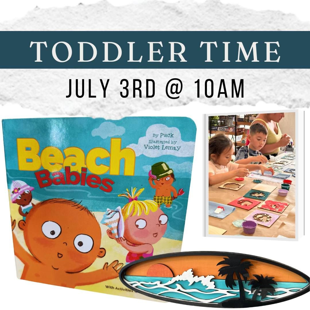 Toddler Time: Storytime & Crafting - Beach Babies with 3D Mini Layered Surfboard