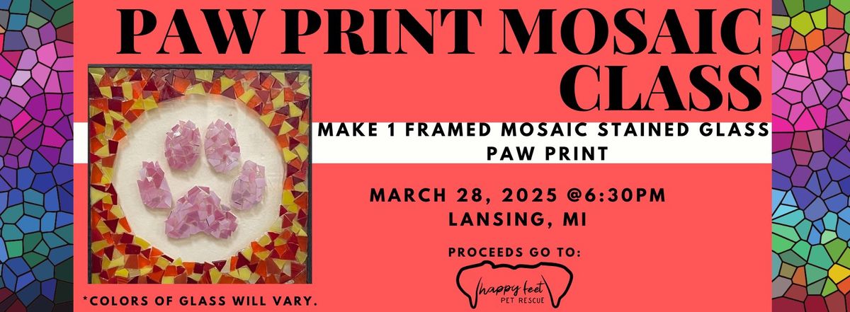 Mosaic Paw Print Stained Glass Class