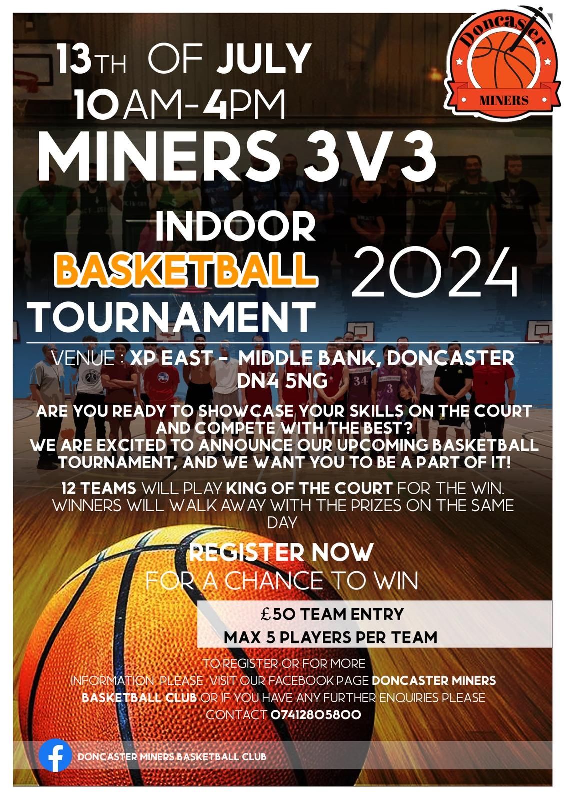 Miners 3v3 Indoor Basketball Tournament 