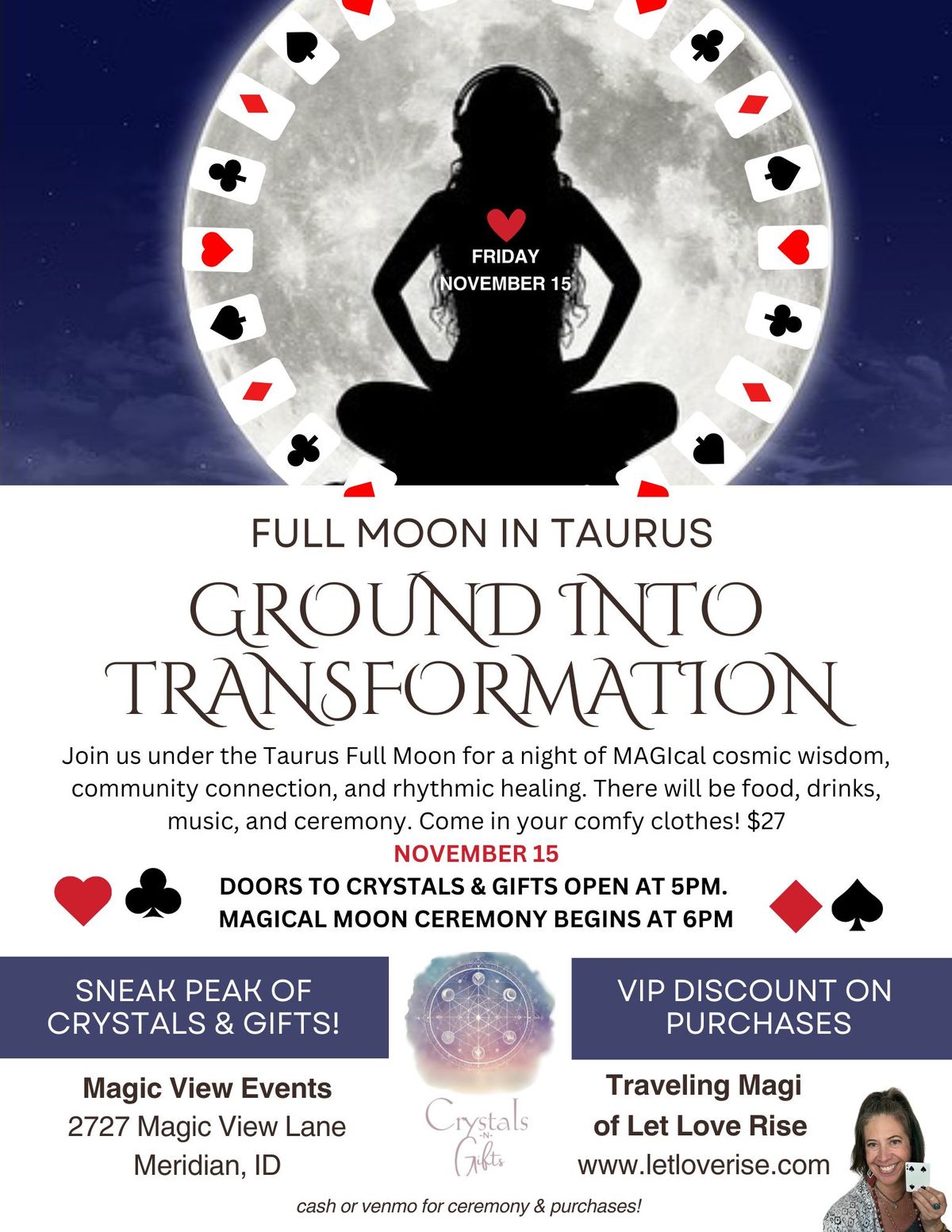 Full Taurus Moon Ceremony: Ground into Transformation