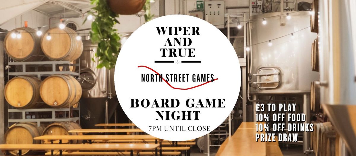 Board Game Night at Wiper and True Barrel Store