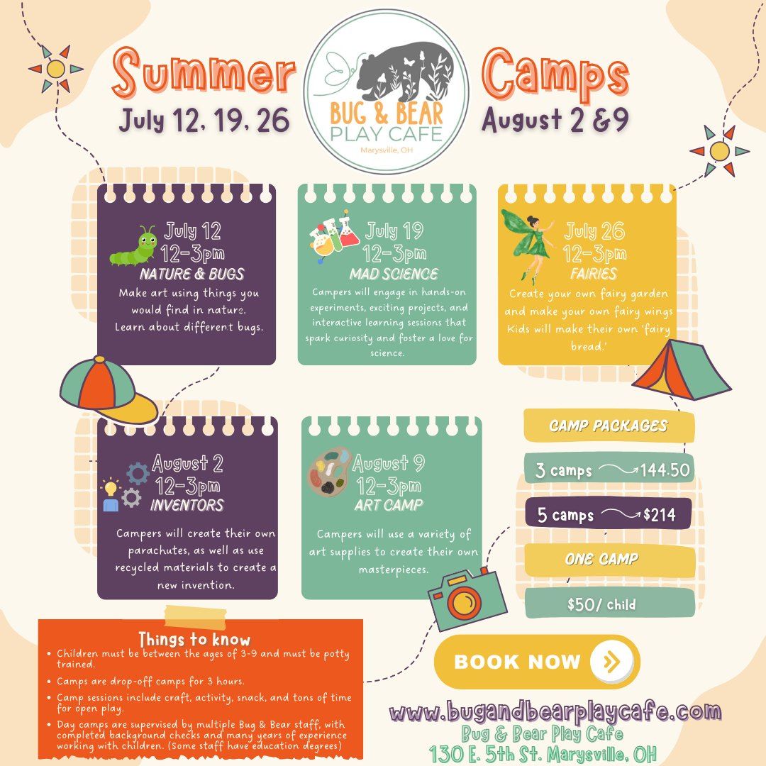 Summer Day Camp at Bug & Bear Play Cafe: Nature & Bugs