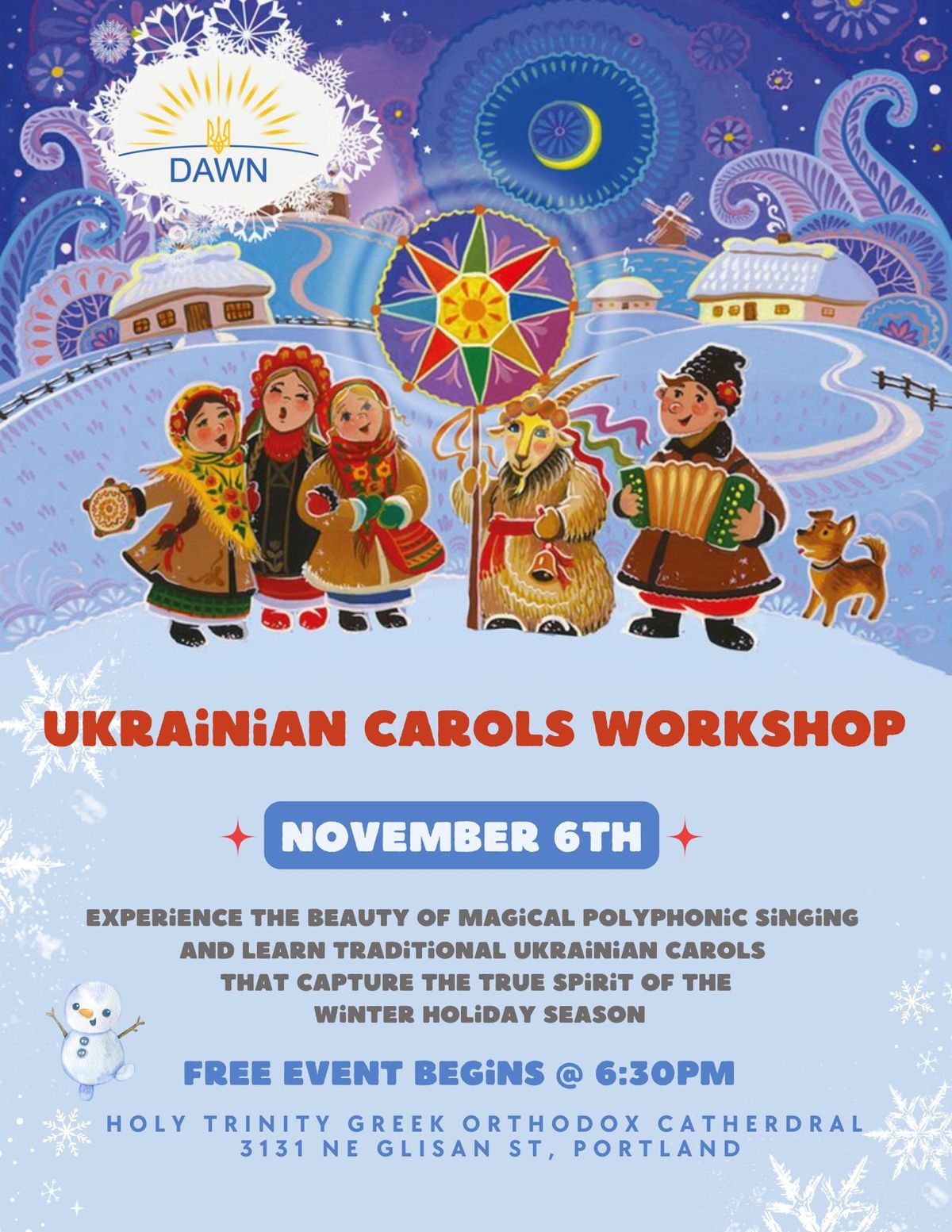 \u2744\ufe0fUKRAiNiAN CAROLS WORKSHOP\u2744\ufe0f \u00ab\u041d\u0435\u0445\u0430\u0439 \u0434\u043e\u0431\u0440\u0430 \u041a\u043e\u043b\u044f\u0434\u0430 \u0432 \u043a\u043e\u0436\u043d\u0443 \u0445\u0430\u0442\u0443 \u0437\u0430\u0433\u043b\u044f\u0434\u0430\u00bb