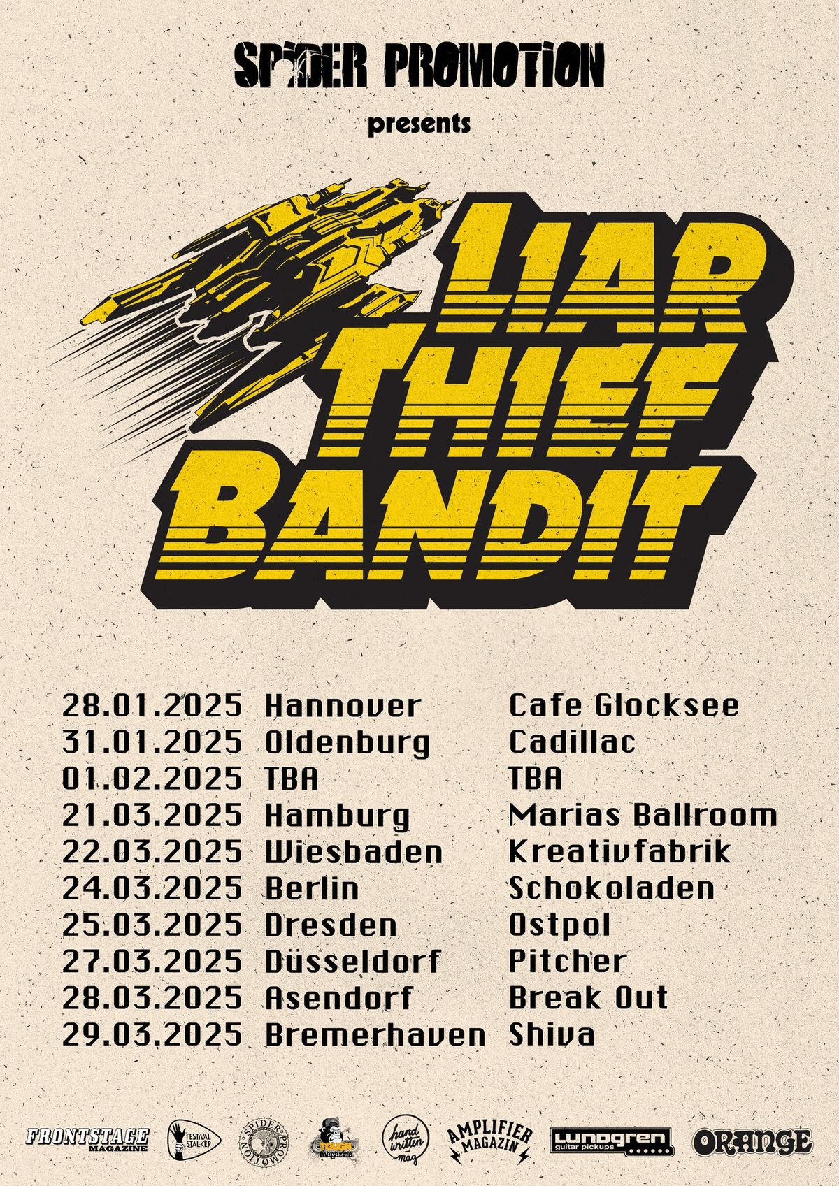 Liar Thief Bandit (Rock\/ Sweden) + support