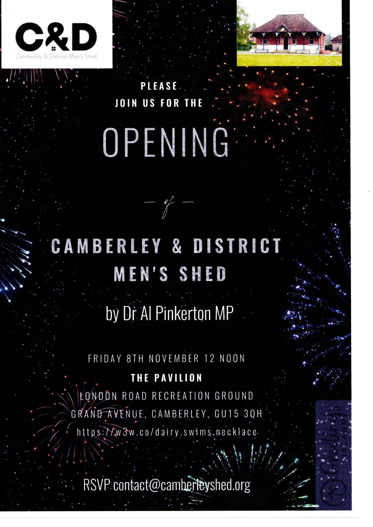 The official opening of Camberley and District Mens Shed