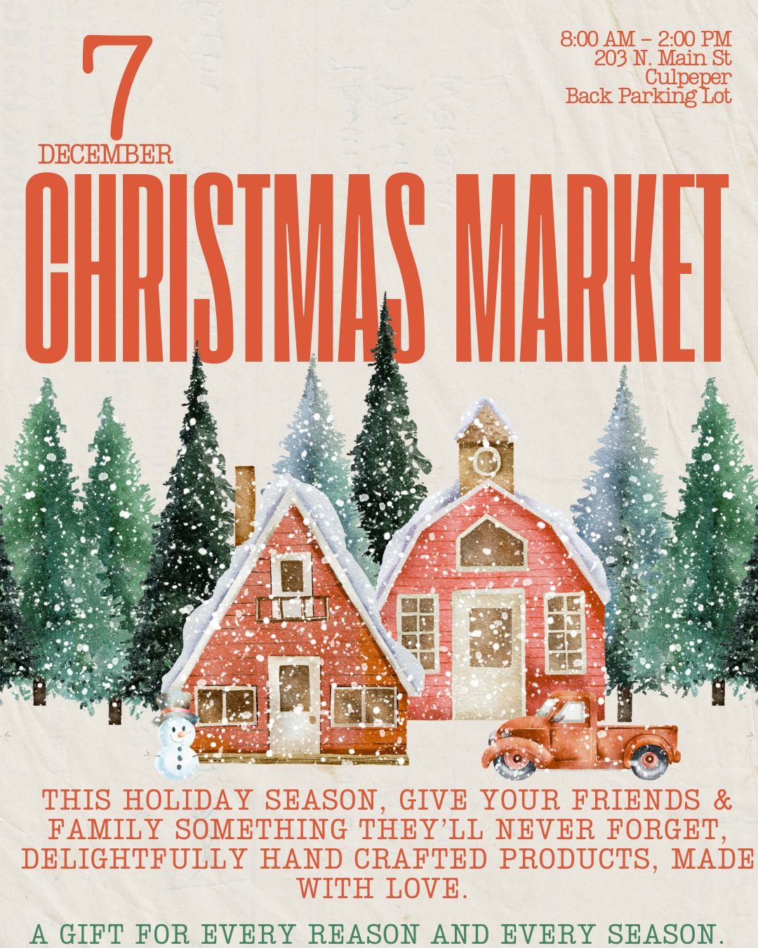 Christmas Holiday Market Pop-up & Vendor Event