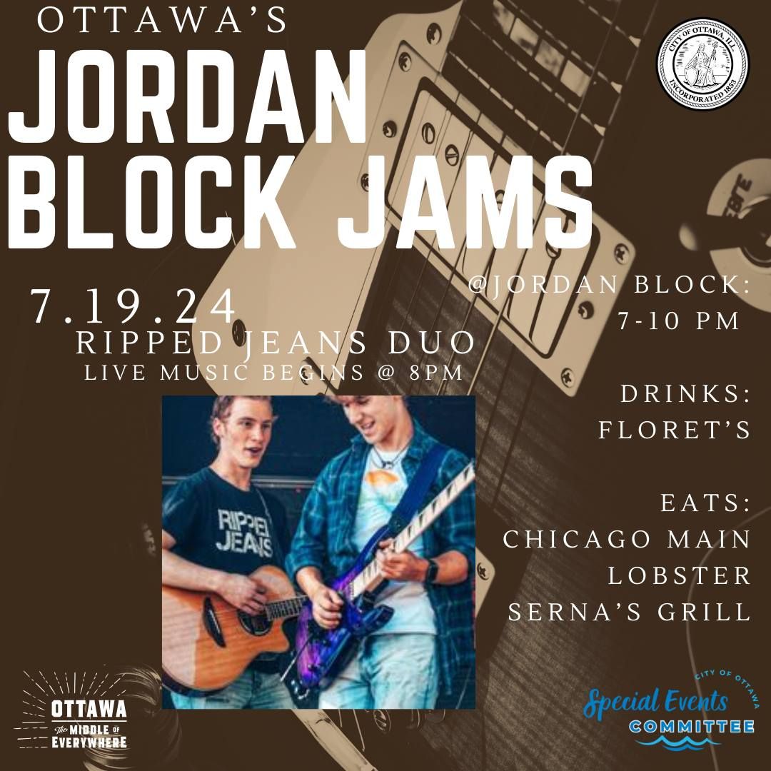 \ud83c\udfb6FREE CONCERT\ud83c\udfb6 The Ripped Jeans Duo \ud83c\udfb8 performing at Jordan Block Jams