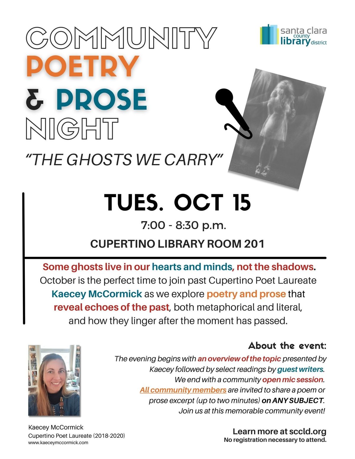 Community Poetry & Prose Night - "The Ghosts We Carry"