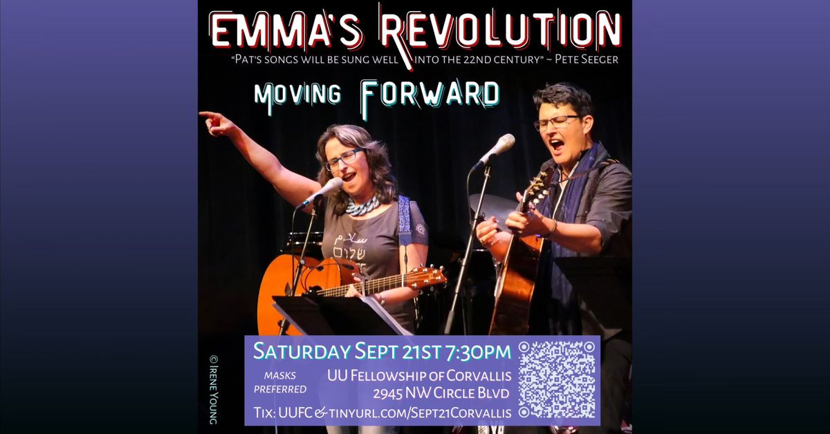 Moving Forward Concert Sat 9\/21 7:30pm UU Fellowship of Corvallis