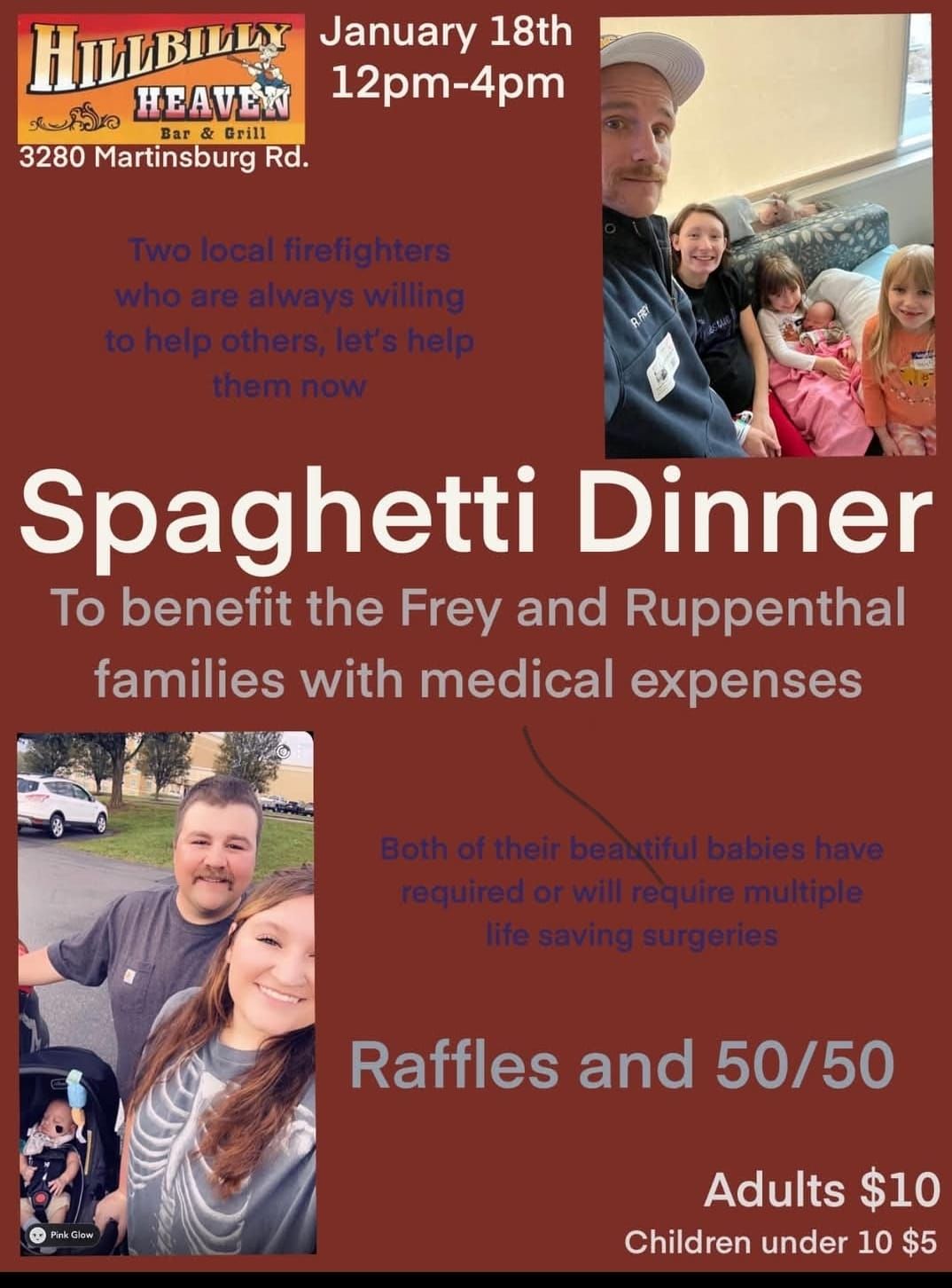 Spaghetti Dinner for Frey and Ruppenthal Families 