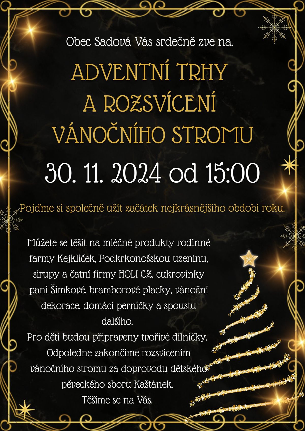 Adventn\u00ed trhy a rozsv\u00edcen\u00ed v\u00e1no\u010dn\u00edho stromu