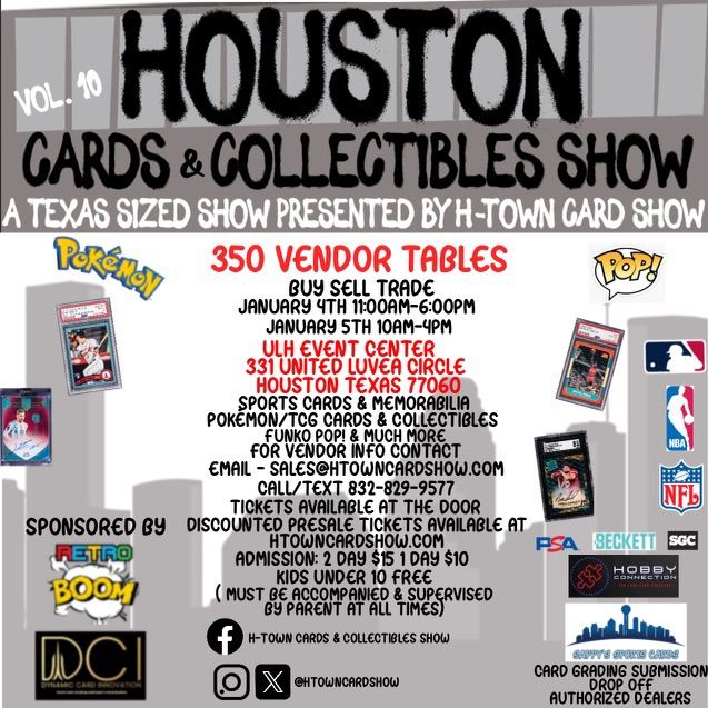 H-Town Cards & Collectible Show January 4-5th 2025